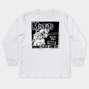 Misfits / Necros / Beastie Boys Punk Flyer Kids Long Sleeve T-Shirt